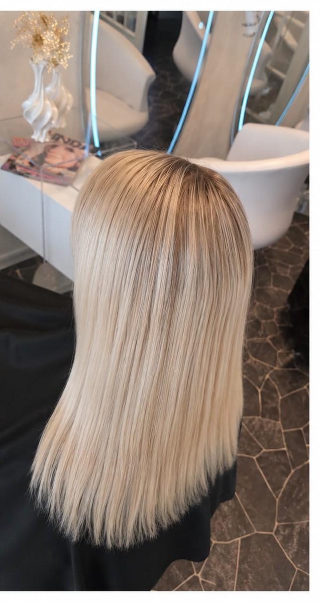 Haarkleur na de kleurbehandeling: fris koel blond resultaat